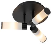 Zewnetrzna Nowoczesna lampa sufitowa do łazienki czarna 3-światłowa IP44 - Bath Nowoczesny Oswietlenie zewnetrzne