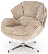 Beżowy fotel wypoczynkowy z funkcją obracania K6-Z26