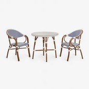 Zestaw Brielle Bistro Składający Się Ze Stołu Okrągłego O Średnicy 80 Cm I - Sklum