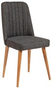Antracytowe aksamitne krzesło Stormi Sandalye – Kalune Design