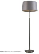 Lampa podłogowa regulowana stal klosz szary 45cm - Parte Nowoczesny Oswietlenie wewnetrzne