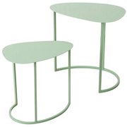Zestaw dwóch stolików kawowych JERRY, łezka, metalowych