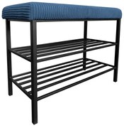 Stojak na buty z siedziskiem GAJA POSO-5 czarny/niebieski ATOS