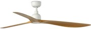 FARO 34361WT - Wentylator sufitowy OUTWOOD L brązowy/biały śr. 150 cm WT IP44 + pilot