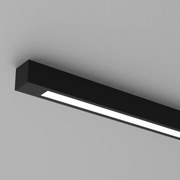 Lampa sufitowa LUNGO 1xT8 18W LED, pozioma listwa, czarna
