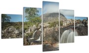 Obraz wodospadów i gór (125x70 cm)