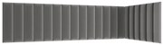 Zestaw 20 paneli tapicerowanych QUADRATTA 210x90x60 szary ELTAP