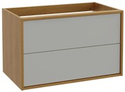 Szafka pod umywalkę ERIN 2S 80cm dąb karmel/biała STRAMA