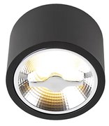Nowoczesny plafon reflektor czarny AR111 w komplecie z LED - Expert