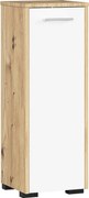 Szafka łazienkowa AKORD FIN Dąb Artisan 30 cm 1 drzwi kolor Biały mat 2 półki 30x30x85 cm