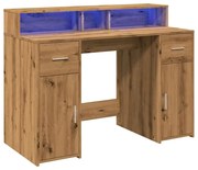 Biurko podświetlane 120 cm dąb artisan E7-A01