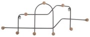 Szary metalowy wieszak ścienny 71 cm Maze – PT LIVING