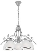 Żyrandol na łańcuchu RETRO II 5xE27/60W/230V srebrny
