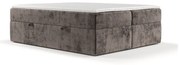 Brązowe łóżko boxspring ze schowkiem 140x200 cm Yoko – Maison de Rêve