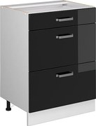 Szafka dolna do kuchni czarny wysoki połysk 60x46x81.6 r-line