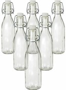 Szklana butelka z zamknięciem clip, 0,5 l, 6 szt., 0,5 l