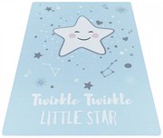 Dywanik dziecięcy Play gwiazdka niebieska 120 cm x 170 cm