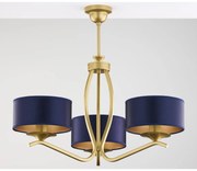 Jupiter 2113 - Żyrandol na drążku KASZMIR 3xE27/15W/230V niebieski/złoty