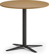 Stolik kawowy AURA, średnica 60 cm, czarna podstawa, buk