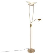 Nowoczesna lampa podłogowa brązowa zintegrowana z LED i ściemniaczem - Lexus