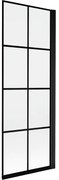Mexen Mist parawan nawannowy 1-skrzydłowy prawy 70 x 150 cm, czarna kratka, czarny - 8A9-070-001-70-77-P