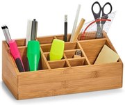 Organizer na kosmetyki, akcesoria biurowe - 12 przegródek, bambusowy, ZELLER