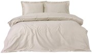 Beżowa pościel dwuosobowa z satyny bawełnianej 240x220 cm Elegant – Mijolnir