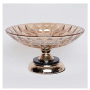 Taca dekoracyjna śr. 29,5 cm brązowa/dym