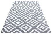 Dywan nowoczesny Plus Kwadraty szaro-kremowy 80 cm x 150 cm