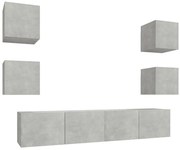 Wisząca modułowa meblościanka w kolorze beton H9-L07