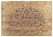 Wycieraczka z włókna kokosowego 60x90 cm Find Your Inner Peace – Artsy Doormats