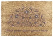 Wycieraczka z włókna kokosowego 60x90 cm Find Your Inner Peace – Artsy Doormats