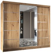 Szafa przesuwna - Marco 240 cm, dąb artisan