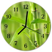 Zegar ścienny okrągły Bambus roślina