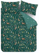 Ciemnozielona pościel dwuosobowa 200x200 cm Enchanted Twilight – Catherine Lansfield