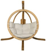 Huśtawka na stelażu na taras ecru T1-R38