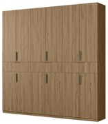 Nowoczesna szafa uchylna 270 x 240 cm – Dąb Carpenter Whisky