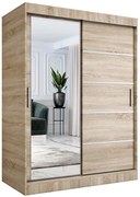 Szafa z drzwiami przesuwnymi 150 cm dąb sonoma N7-F78