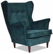 Fotel Uszak ciemnozielony PREZENT dla TATY wygodny