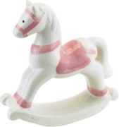 Ceramiczny konik bujany, 11,3 x 3,2 x 12,3 cm