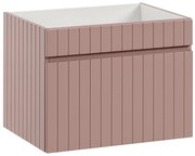 Różowa szafka pod umywalkę 60 cm z lamelami E0-G81