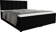 BEDANTE Łóżko kontynentalne Fado 2 200x200 Cosmic 100, czarny, pojemnik na pościel