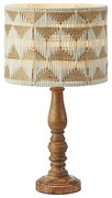 Brązowa lampa stojąca z jutowo-tekstylnym kloszem (wysokość 45 cm) Ano – Markslöjd