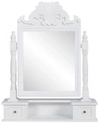 Biała klasyczna toaletka z lustrem na biurko S3-T49