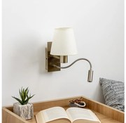 Brilagi - LED Kinkiet NUBILA 1xE27/25W/230V + LED/3W mosiądz/kremowy