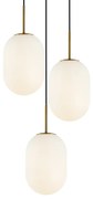 Lampa wisząca ALIAS GOLD 3xE14 koło, złoto, 3 klosze