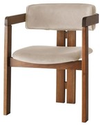Krzesło do jadalni CO Beige and Walnut