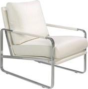 Biały fotel z ekoskóry 5026 ANGEL CERDA