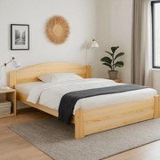 Łóżko sosnowe Miki tył obniżony bez lub z szufladą na pościel