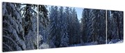 Obraz śnieżnego lasu (170x50 cm)